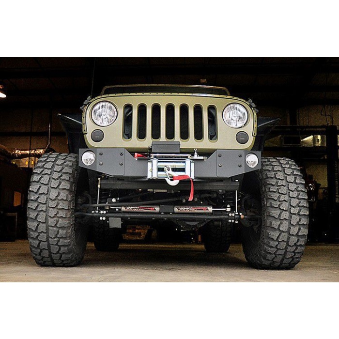 Placa troliu/bara protectie cu proiectoare ceata Jeep Wrangler JK Rough Country - imagine 2
