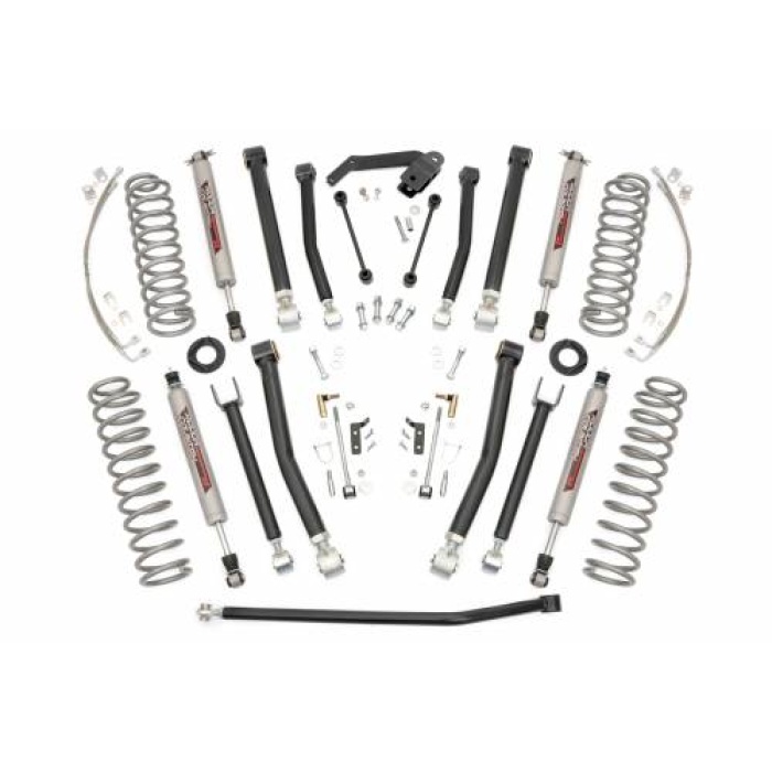 Lift kit 100mm Rough Country X Series - Jeep Wrangler JK 2 usi - imagine 5