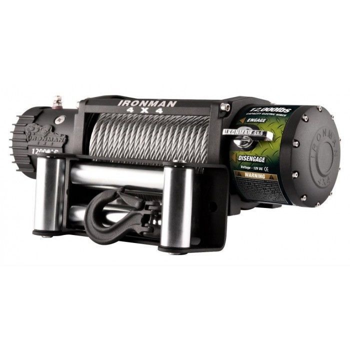 Troliu auto Ironman4x4 12.000lbs (5443kg) 12V Wirelless, cablu otel 9.5mm - imagine 6