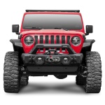 Bullbar HD Stubby - Bara fata Jeep Wrangler JL, JK , Gladiator JT , Otel, Rival (Full Kit) - imagine 3