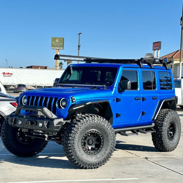 Bullbar HD Stubby - Bara fata Jeep Wrangler JL, JK , Gladiator JT , Otel, Rival (Full Kit) - imagine 14