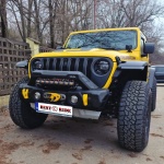 Bullbar HD Stubby - Bara fata Jeep Wrangler JL, JK , Gladiator JT , Otel, Rival (Full Kit) - imagine 5