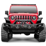 Bullbar HD Wide - Bara fata Jeep Wrangler JL, JK, Gladiator JT, Otel, Rival (Full Kit) - imagine 3