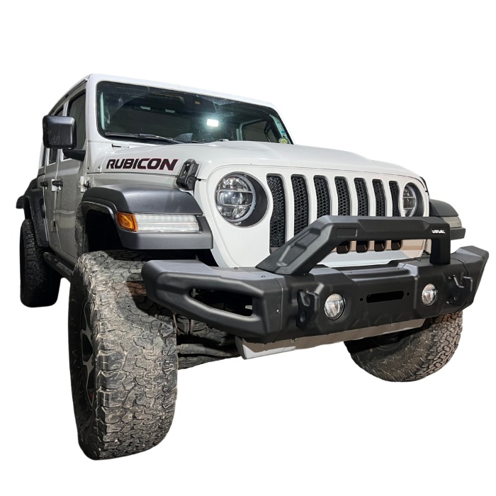 Bullbar HD Wide - Bara fata Jeep Wrangler JL, JK, Gladiator JT, Otel, Rival (Full Kit) - imagine 6