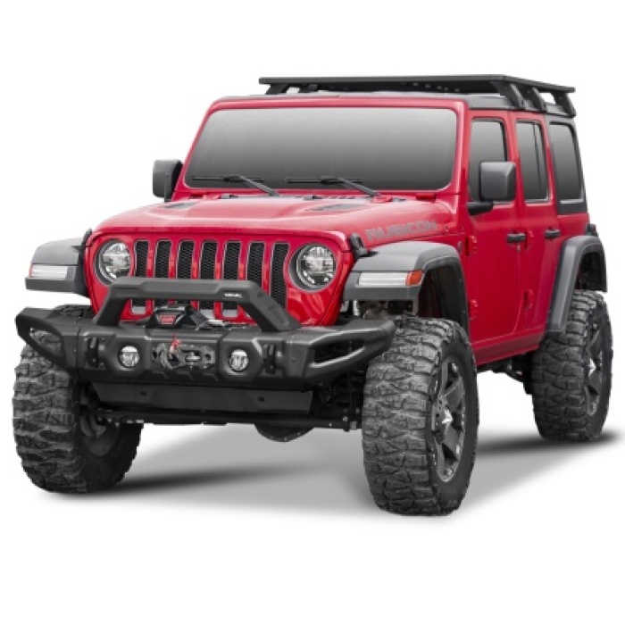 Bullbar HD Wide - Bara fata Jeep Wrangler JL, JK, Gladiator JT, Otel, Rival (Full Kit) - imagine 2