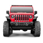 Bullbar HD,  Bara fata Stubby cu placa troliu, Jeep Wrangler JK, JL, Gladiator JT, Otel, Rival - imagine 2