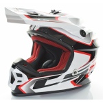 Casca Moto - ATV Off road LS2 MX456 COMPASS  Rosu - Alb   Marimea XL