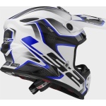 Casca Moto - ATV Off road LS2 MX456 COMPASS  Alb - Albastru  Marimea s - imagine 2