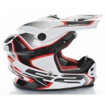 Casca Moto - ATV Off road LS2 MX456 COMPASS  Rosu - Alb   Marimea XL - imagine 3