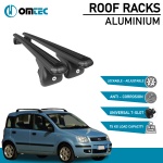 Bare Transversale Fiat Panda [2003-2012] Omtec Aluminiu - Negru - imagine 2
