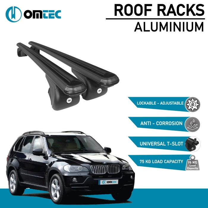 Bare Transversale Bmw X5 [2006-2013] Omtec Aluminiu - Negru - imagine 2