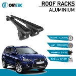 Bare Transversale Mitsubishi Outlander [2006-2012] Omtec Aluminiu - Negru - imagine 2