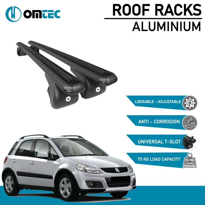 Bare Transversale Suzuki Sx4 [2006-2013] Omtec Aluminiu - Negru - imagine 2