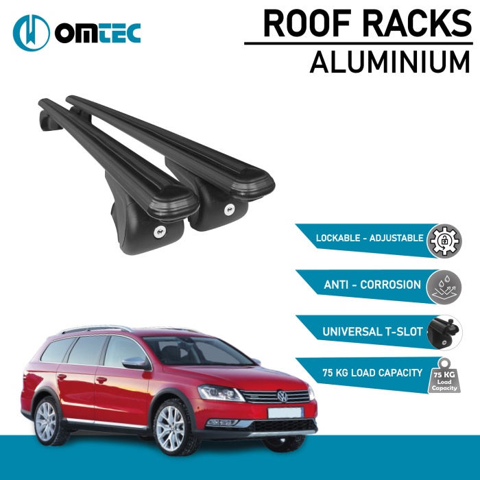 Bare Transversale Volkswagen Passat [2010-2015] Omtec Aluminiu - Argintiu - imagine 2