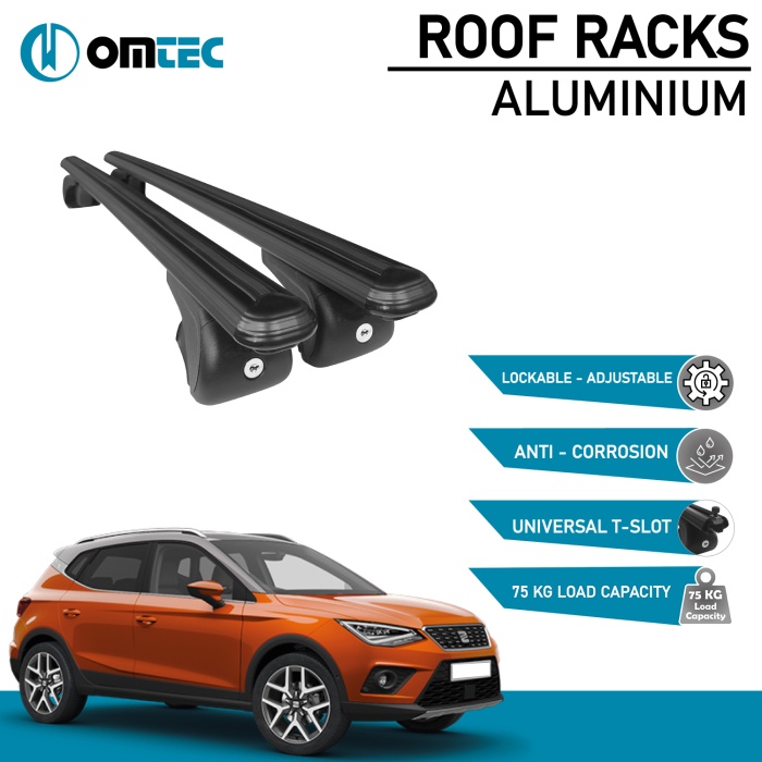 Bare Transversale Seat Ateca [2016 ->] Omtec Aluminiu - Negru - imagine 2