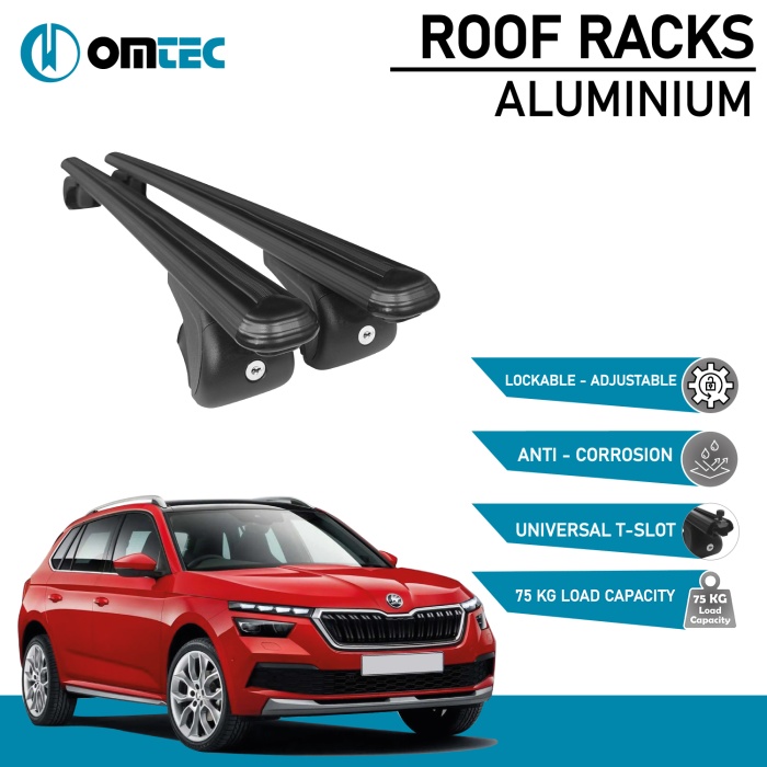 Bare Transversale Skoda Kamiq [2020 ->] Omtec Aluminiu - Negru - imagine 2