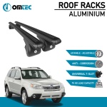 Bare Transversale Subaru Forester [2008-2013] Omtec Aluminiu - Negru - imagine 2