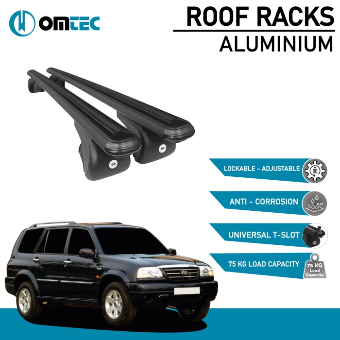 Bare Transversale Suzuki Xl-7 [1998-2006] Omtec Aluminiu - Negru - imagine 2