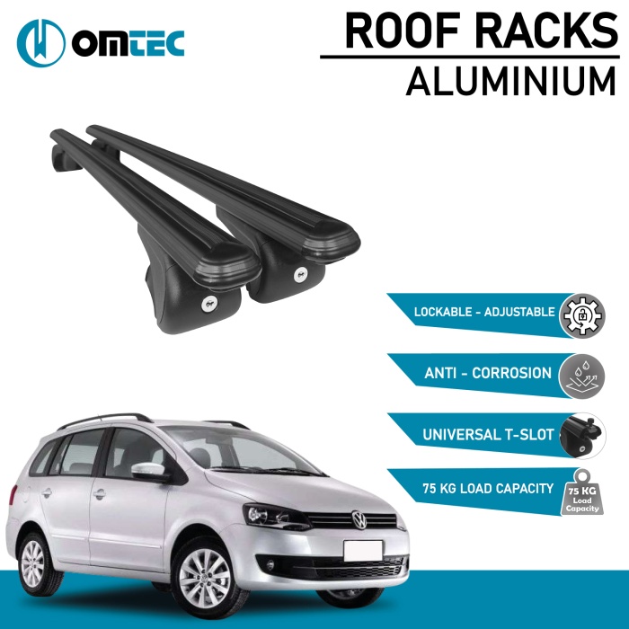 Bare Transversale Volkswagen Suran [2006 ->] Omtec Aluminiu - Negru - imagine 2
