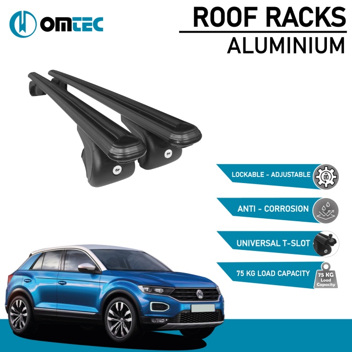 Bare Transversale Volkswagen T-Roc [2017 ->] Omtec Aluminiu - Negru - imagine 2