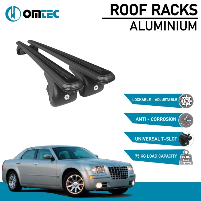 Bare Transversale Chrysler 300C [2005-2011] Omtec Aluminiu - Negru - imagine 2