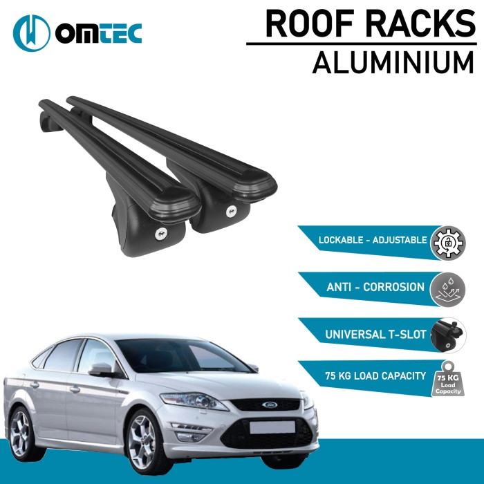 Bare Transversale Ford Mondeo [2007-2014] Omtec Aluminiu - Negru - imagine 2