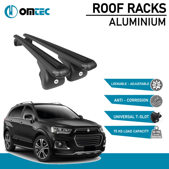 Bare Transversale Holden Captiva [2006-2018] Omtec Aluminiu - Negru - imagine 2