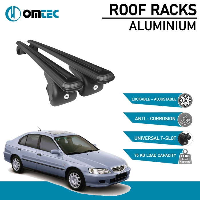 Bare Transversale Honda Accord [1998-2002] Omtec Aluminiu - Negru - imagine 2