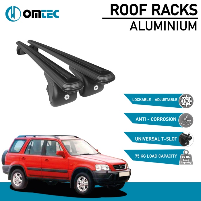Bare Transversale Honda Cr-V [1997-2002] Omtec Aluminiu - Negru - imagine 2