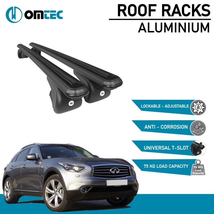 Bare Transversale Infiniti Fx37 [2008-2013] Omtec Aluminiu - Negru - imagine 2
