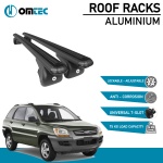 Bare Transversale Kia Sportage [2004-2010] Omtec Aluminiu - Negru - imagine 2