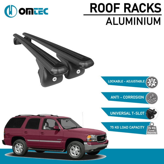 Bare Transversale Gmc Yukon [2006-2015] Omtec Aluminiu - Negru - imagine 2
