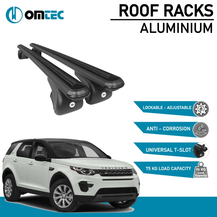Bare Transversale Land Rover Discovery Sport [2014-2019] Omtec Aluminiu - Negru - imagine 2