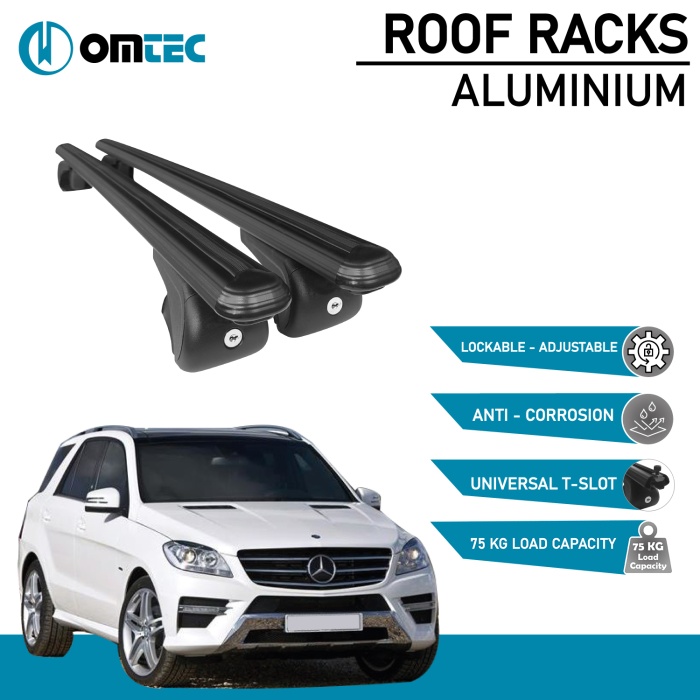 Bare Transversale Mercedes M-Class [2011-2015] Omtec Aluminiu - Negru - imagine 2