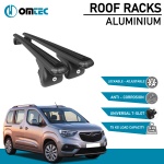 Bare Transversale Opel Combo [2019 ->] Omtec Aluminiu - Negru - imagine 2