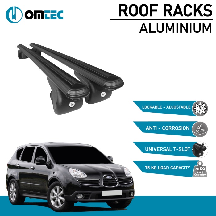 Bare Transversale Subaru Tribeca [2006-2014] Omtec Aluminiu - Negru - imagine 2