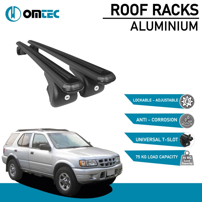 Bare Transversale Toyota Kluger [1998-2001] Omtec Aluminiu - Negru - imagine 2