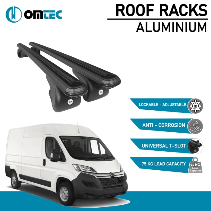 Bare Transversale Citroen Jumpy [2007-2017] Omtec Aluminiu - Negru - imagine 2