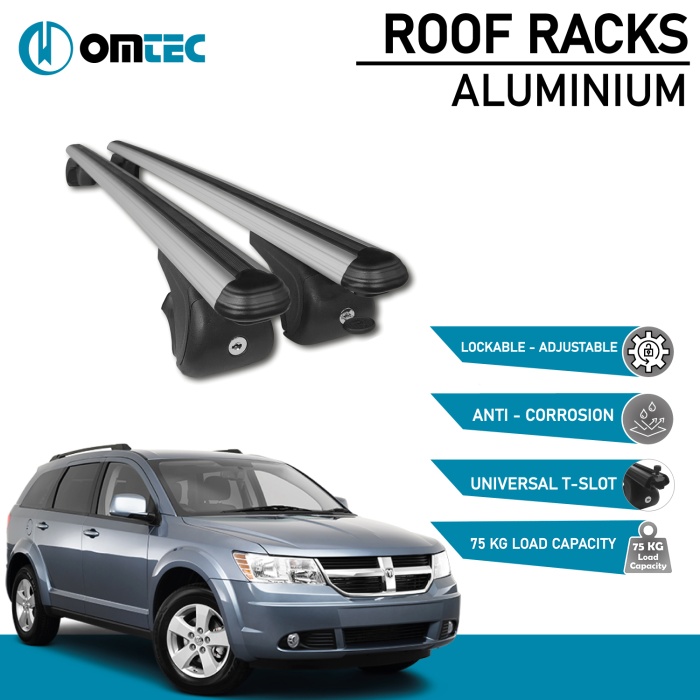 Bare Transversale Dodge Journey [2008 ->] Omtec Aluminiu - Argintiu - imagine 2