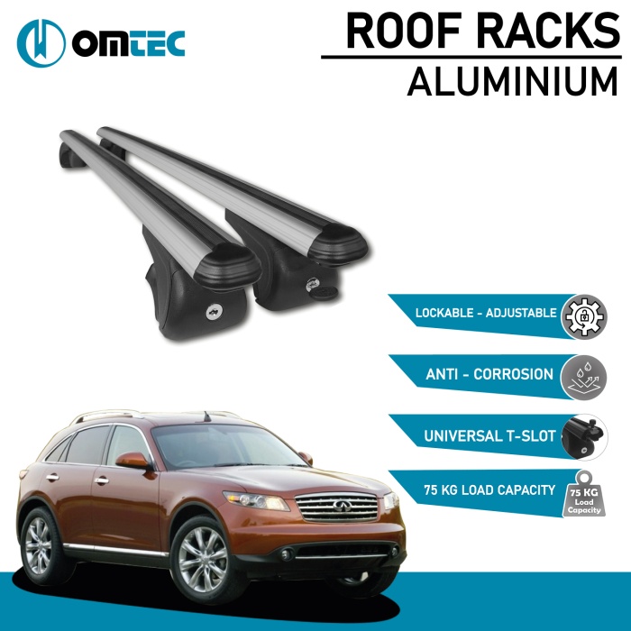 Bare Transversale Infiniti Fx [2003-2008] Omtec Aluminiu - Argintiu - imagine 2