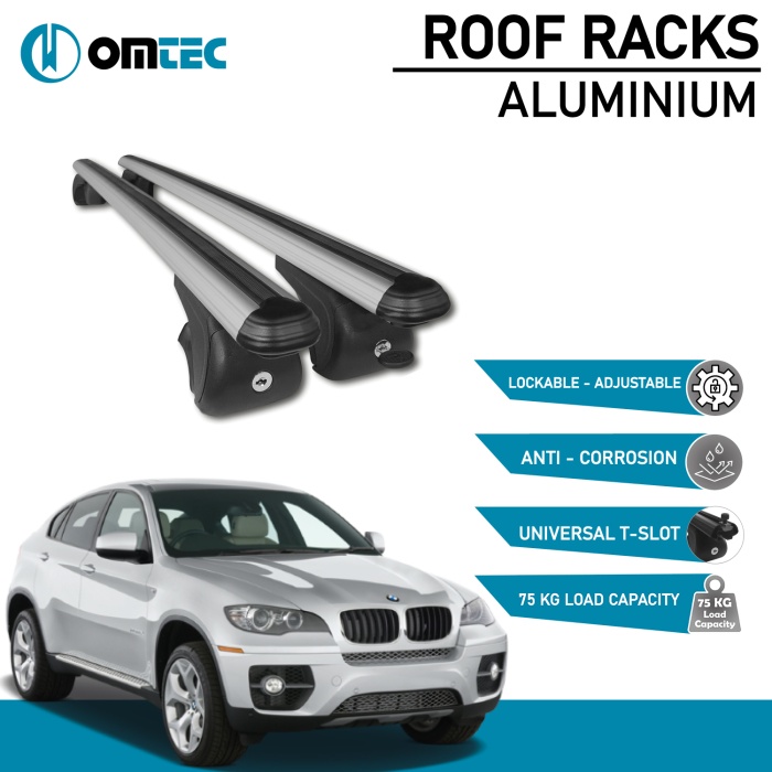 Bare Transversale Bmw X6 [2008-2014] Omtec Aluminiu - Argintiu - imagine 2