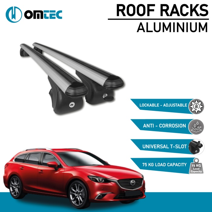Bare Transversale Mazda 6 [2012 ->] Omtec Aluminiu - Argintiu - imagine 2