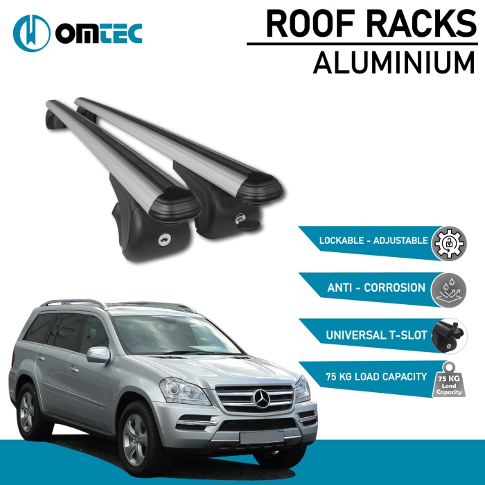 Bare Transversale Mercedes Gl-Class [2006-2012] Omtec Aluminiu - Argintiu - imagine 2