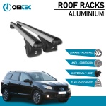 Bare Transversale Nissan Qashqai+2 [2009-2014] Omtec Aluminiu - Argintiu - imagine 2