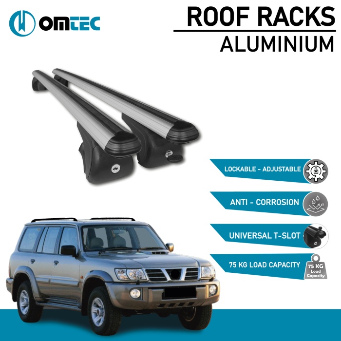 Bare Transversale Nissan Pathfinder [2005-2012] Omtec Aluminiu - Argintiu - imagine 2
