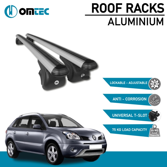 Bare Transversale Renault Koleos [2007-2017] Omtec Aluminiu - Argintiu - imagine 2