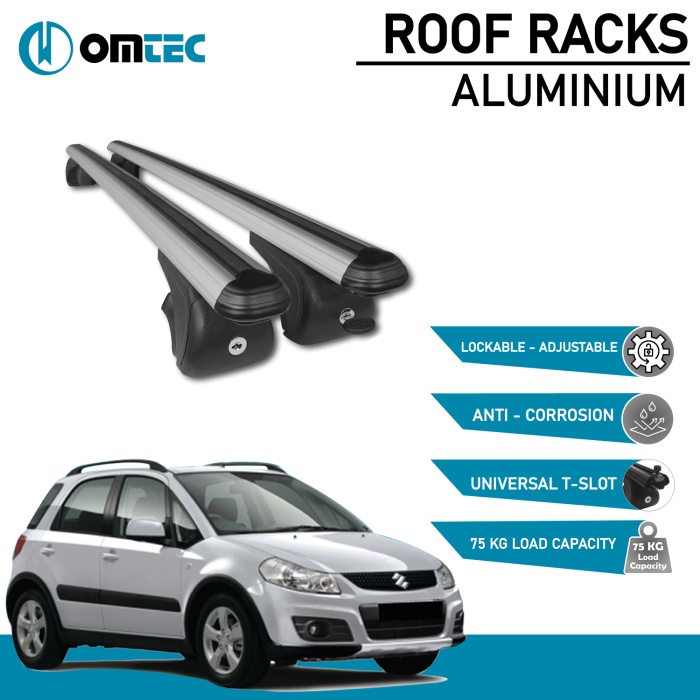 Bare Transversale Suzuki Sx4 [2006-2013] Omtec Aluminiu - Argintiu - imagine 2