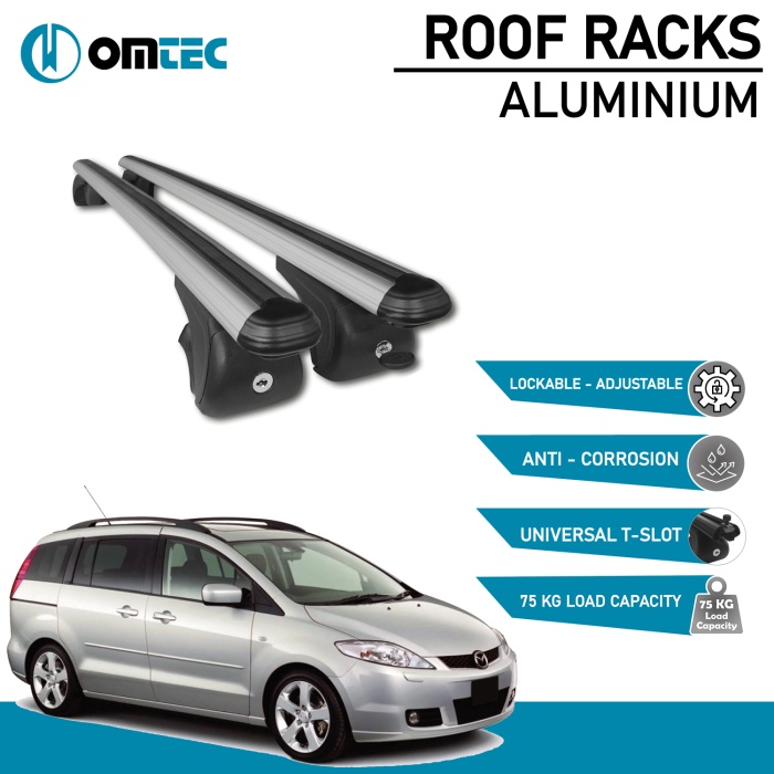 Bare Transversale Mazda 5 [2004-2010] Omtec Aluminiu - Argintiu - imagine 2