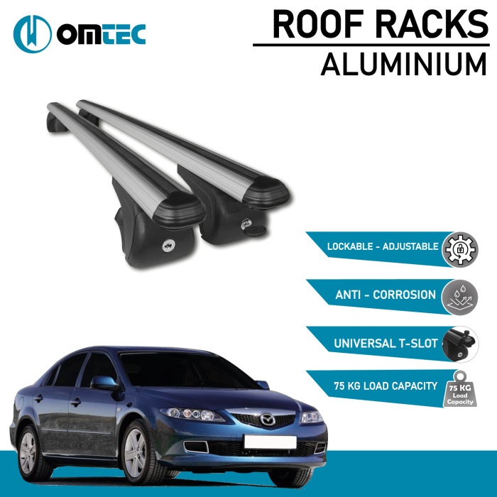 Bare Transversale Mazda Atenza [2002-2007] Omtec Aluminiu - Argintiu - imagine 2