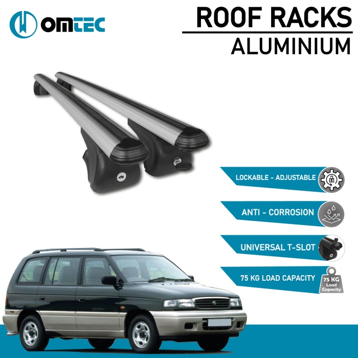 Bare Transversale Mazda Mpv [1996-2006] Omtec Aluminiu - Argintiu - imagine 2